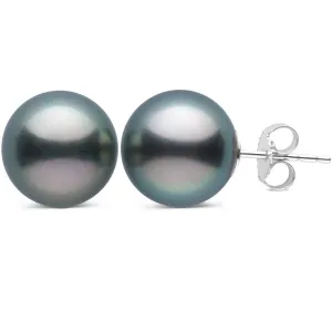 10.0-11.0 mm AAA Tahitian Pearl Stud Earrings