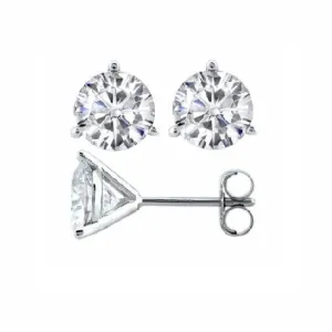 14k White Gold 1.50Ct Lab Grown Diamond Stud Earring