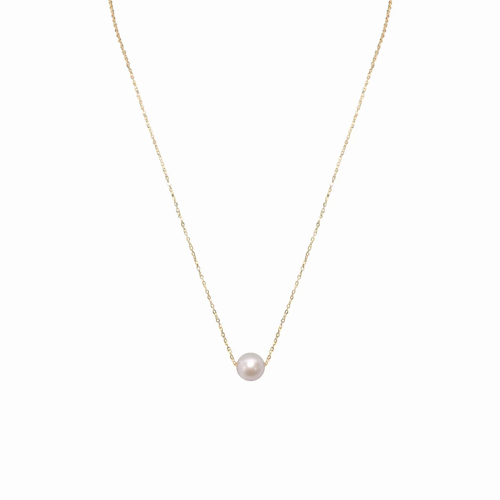 18K Gold Pearl Necklace 8-8.5 mm