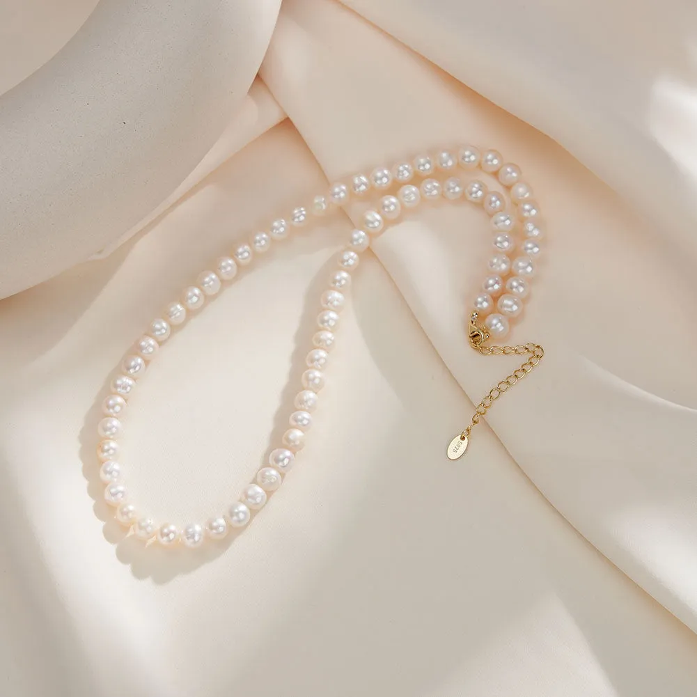 925 Silver Full Pearl Necklace