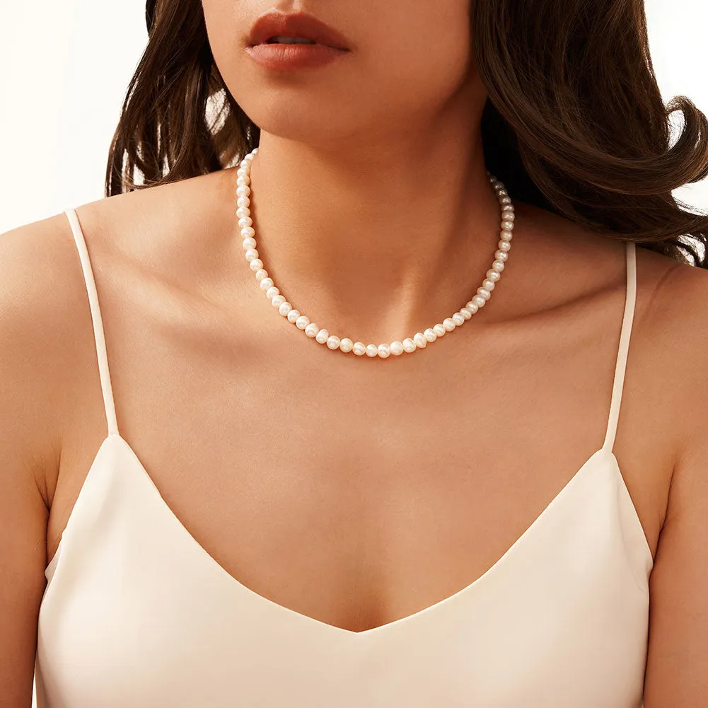 925 Silver Full Pearl Necklace