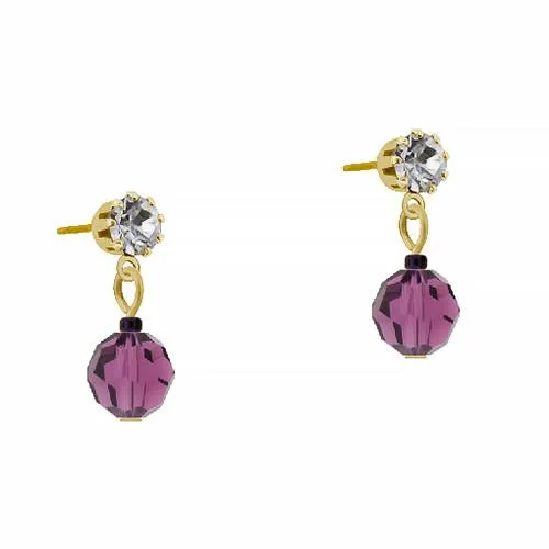 Amethyst Crystal Earrings