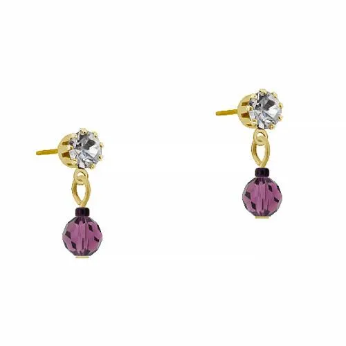 Amethyst Crystal Earrings