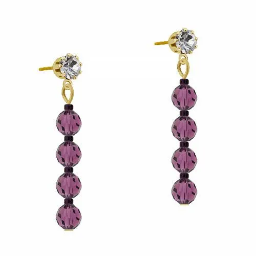 Amethyst Crystal Earrings