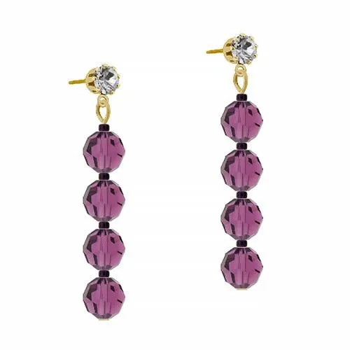 Amethyst Crystal Earrings