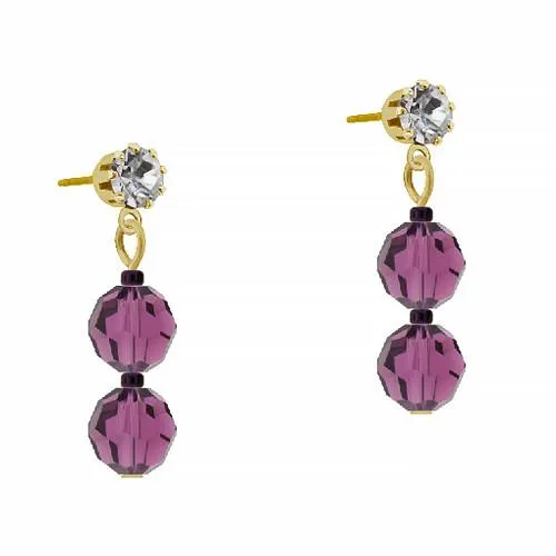 Amethyst Crystal Earrings