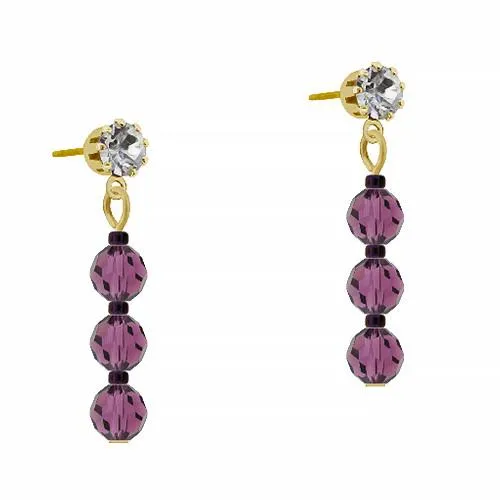 Amethyst Crystal Earrings