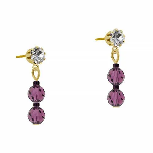 Amethyst Crystal Earrings