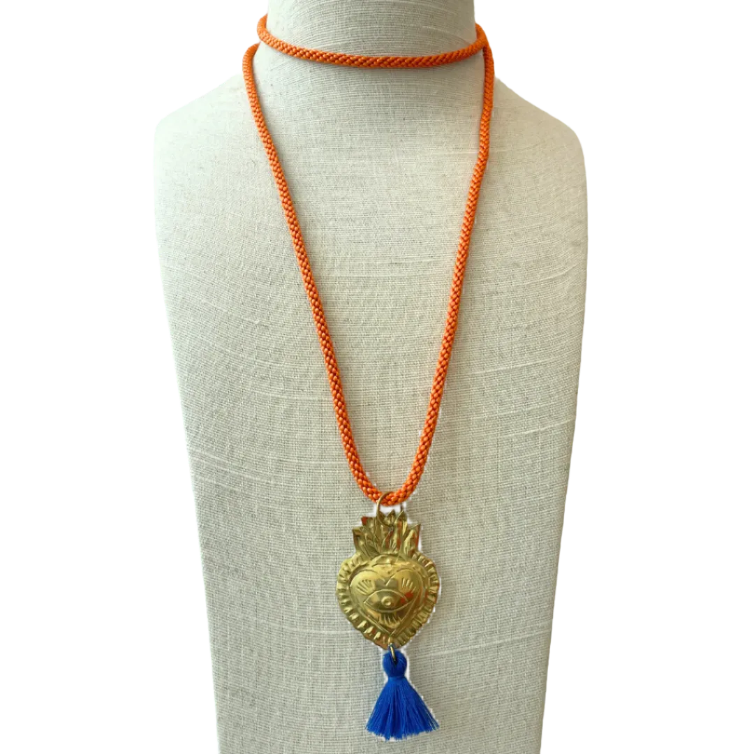 Arancio "Ti regalo il mio cuore" Amulet Necklace