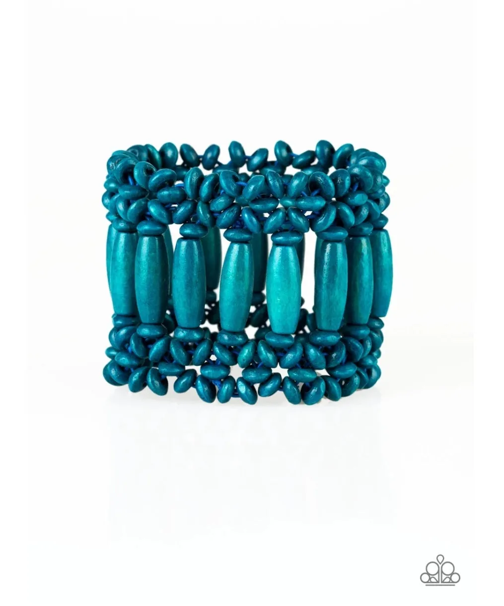 Barbados Beach Club Blue Bracelet  - Paparazzi  Accessories