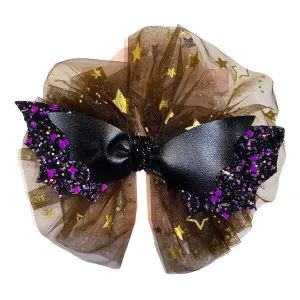 Batwing & Mesh Bow Hair Clip