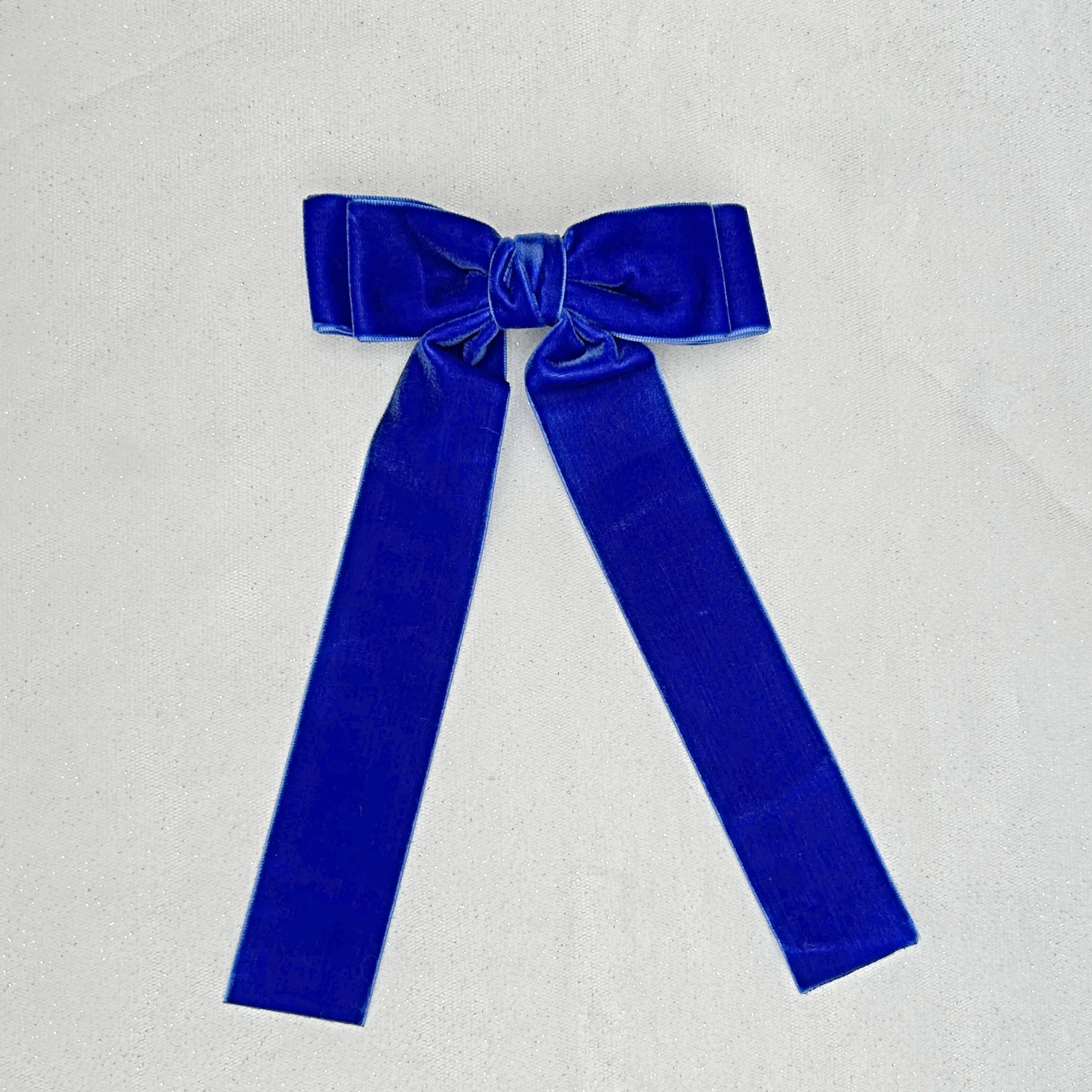 Blue Velvet Hair Bow Royal Blue Hair Clip Alligator Clip