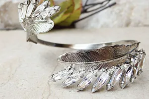 Bridal crystal cuff