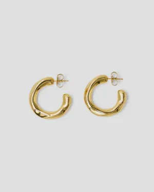 Brie Leon Veeda Hoop Gold Earring