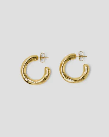 Brie Leon Veeda Hoop Gold Earring