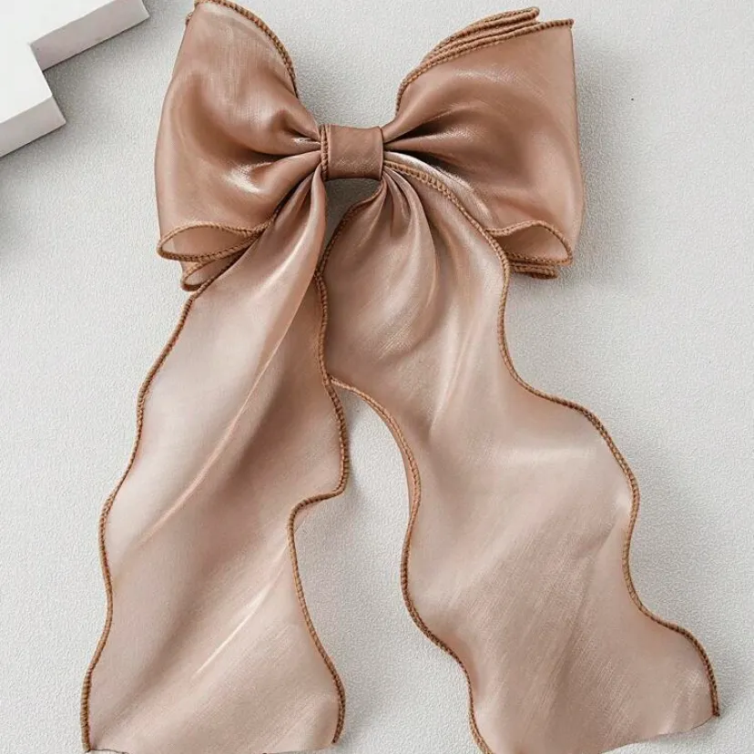 Brinlee Ruffled Edge Sheer Hair Bow