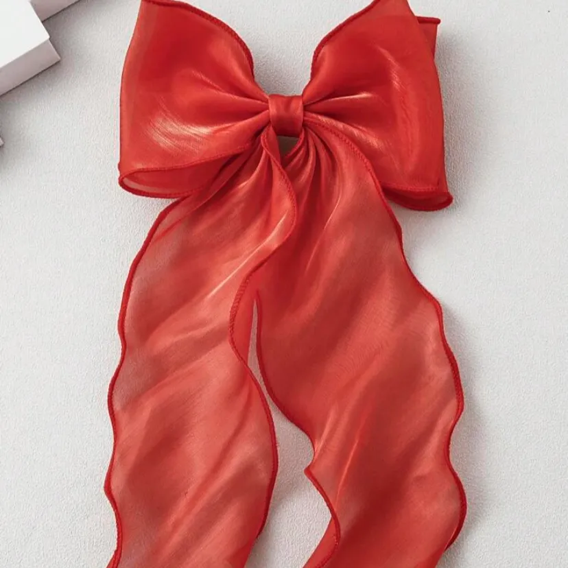 Brinlee Ruffled Edge Sheer Hair Bow