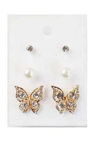 Butterfly Earrings Set