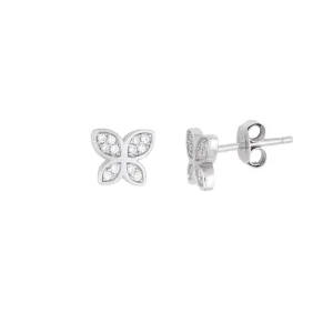 BUTTERFLY STUDS SILVER