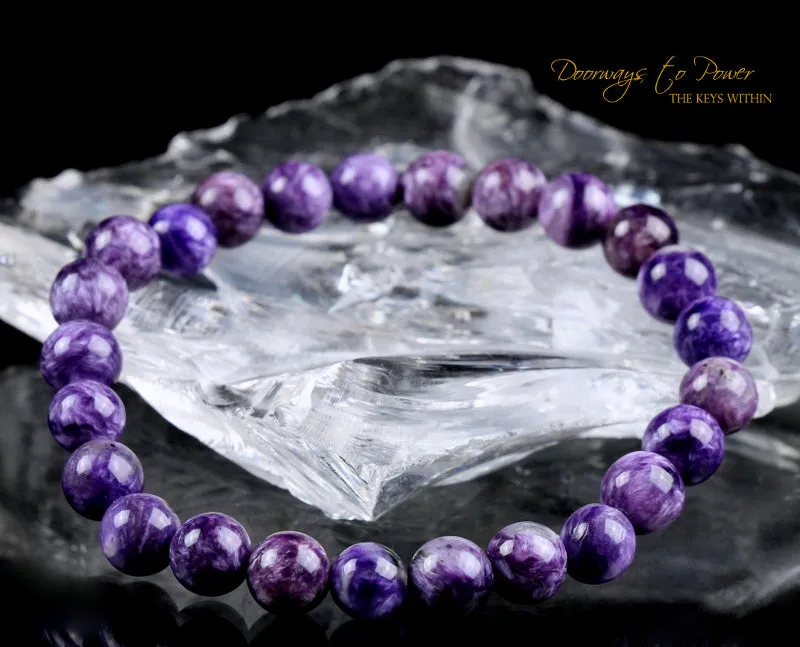 Charoite Purple Ray Crystal Bracelet