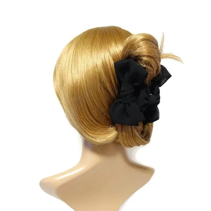 Chiffon Black hair Bow Series Bow claw,Bow barrette,Bow banana clip Spring Summer Hair Accessories for Women