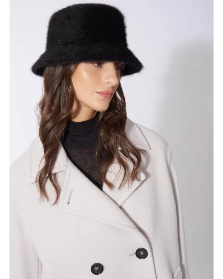 Cinzia Rocca Fur Effect Wool Bucket Hat