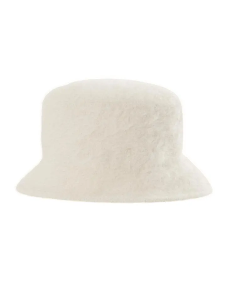 Cinzia Rocca Fur Effect Wool Bucket Hat