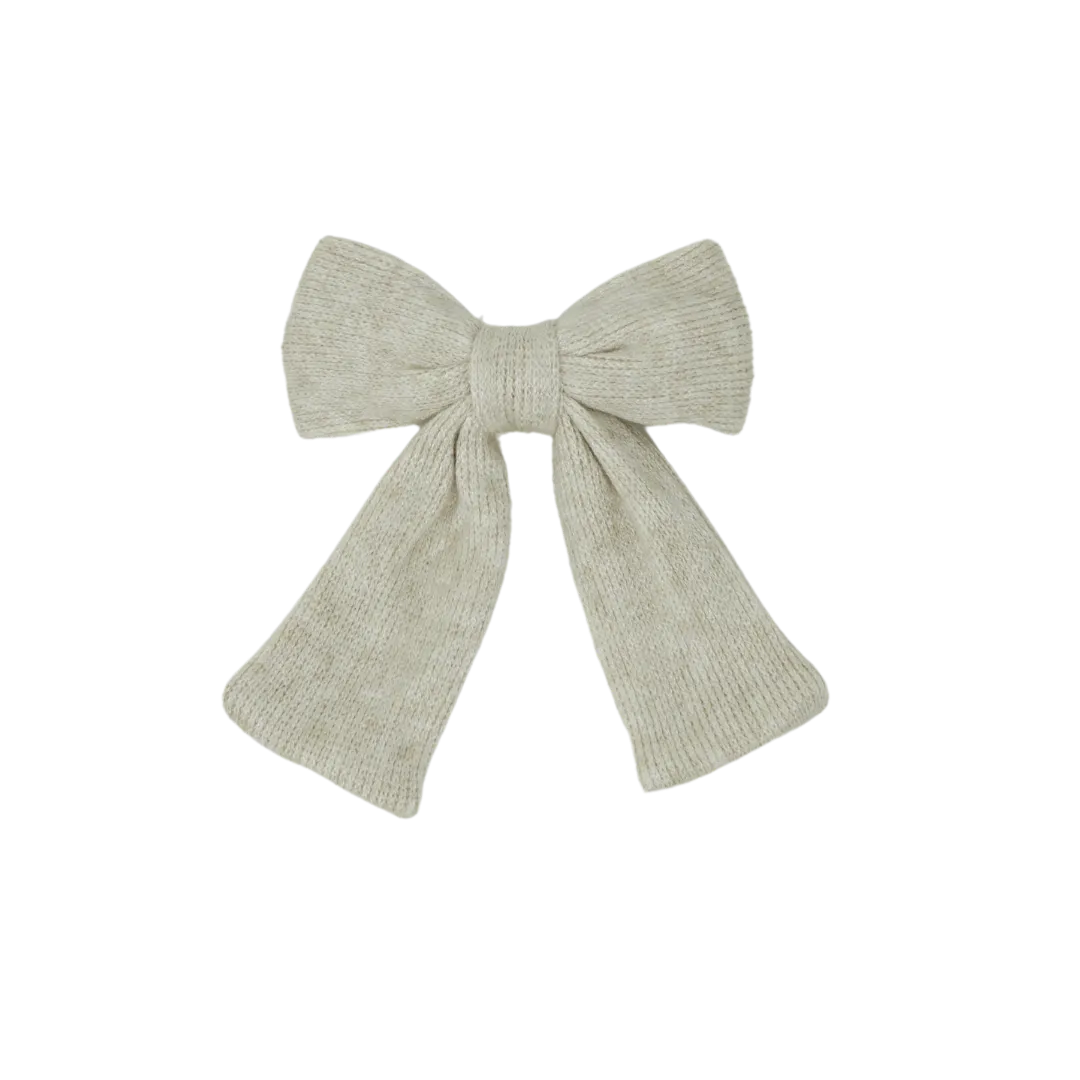 Classic Knit Small Bow Hair Clip