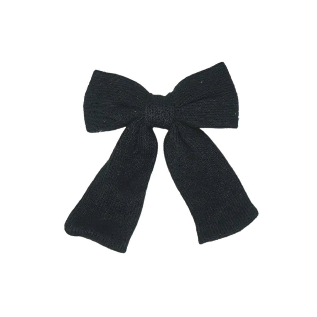 Classic Knit Small Bow Hair Clip