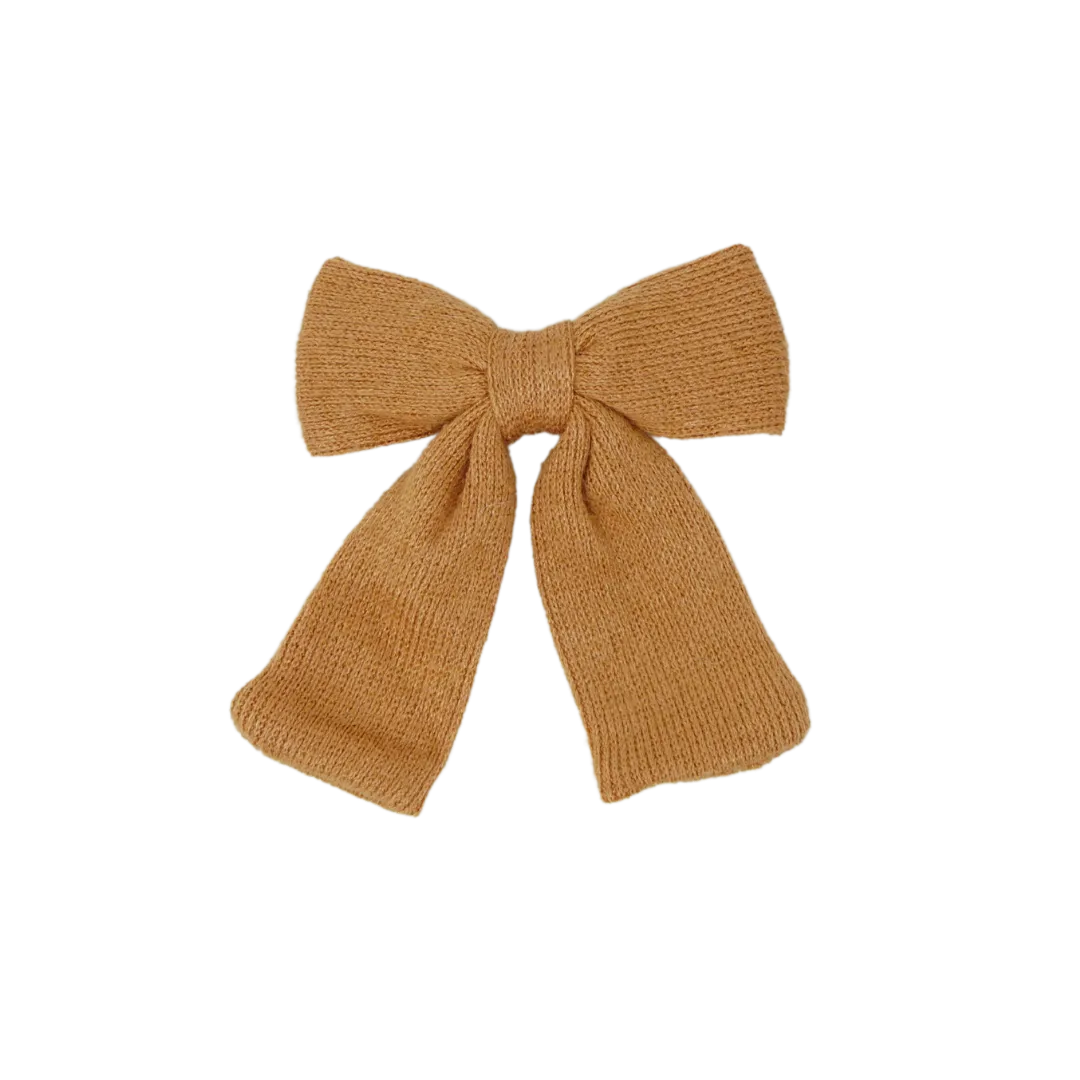 Classic Knit Small Bow Hair Clip