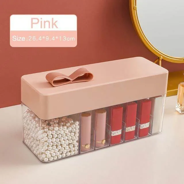 Cosmetic Make-up Jewelry Organizer with Led Lighted Mirror