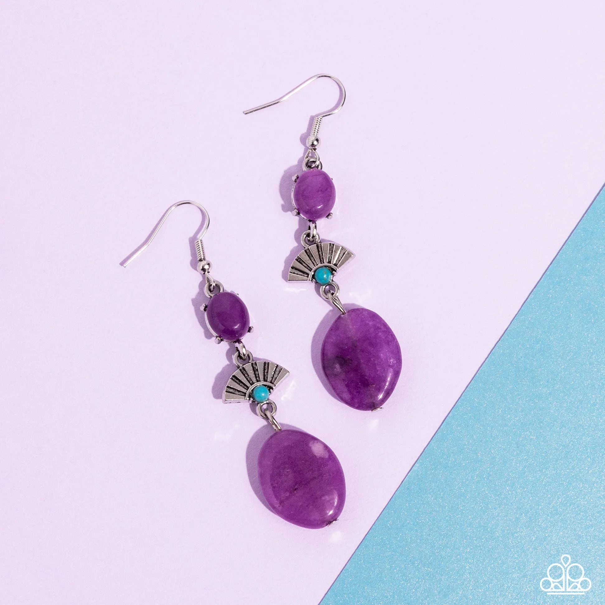 Creative Cascade - Purple Earrings - Paparazzi Accessories