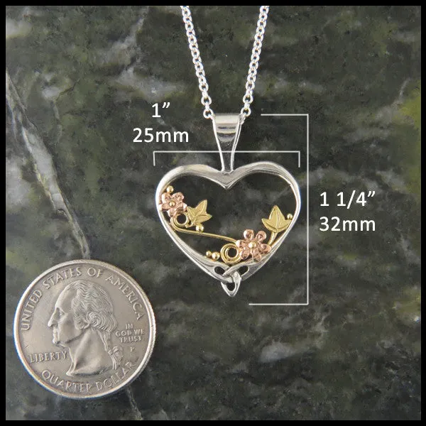 Daisy's Heart Pendant & Earring Set