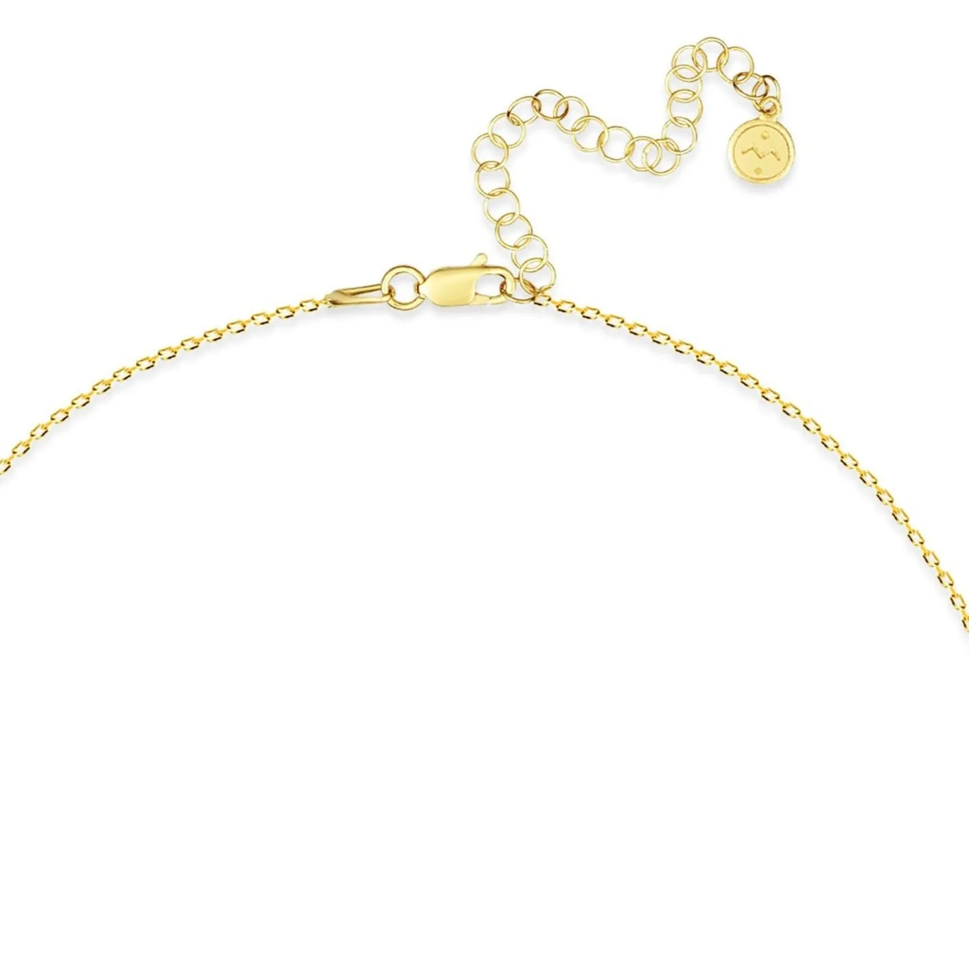 Diamond Letter Necklace "F" - 18 karat gold vermeil on sterling silver, diamond 0.01 carat