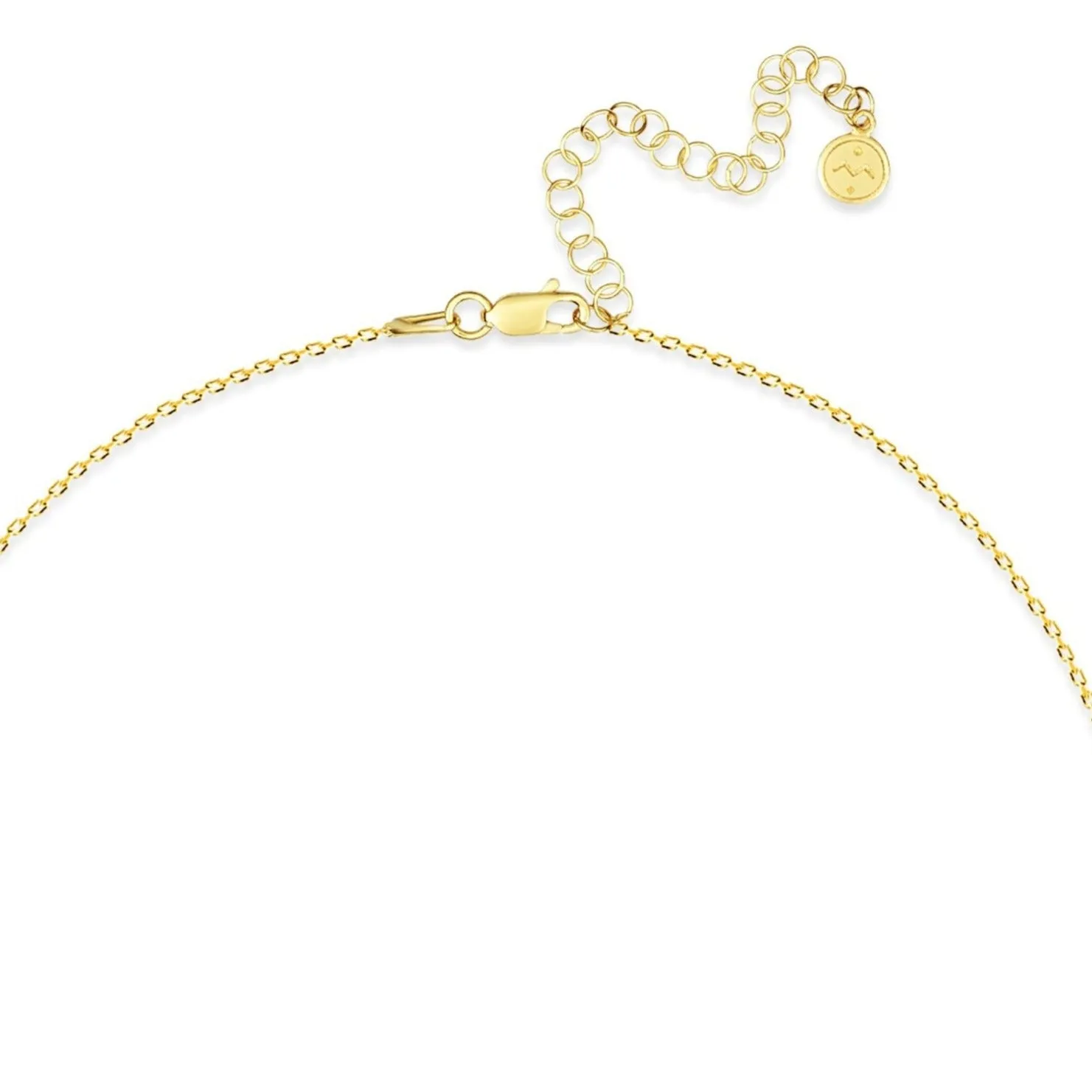 Diamond Letter Necklace "X" - 18 karat gold vermeil on sterling silver, diamond 0.01 carat