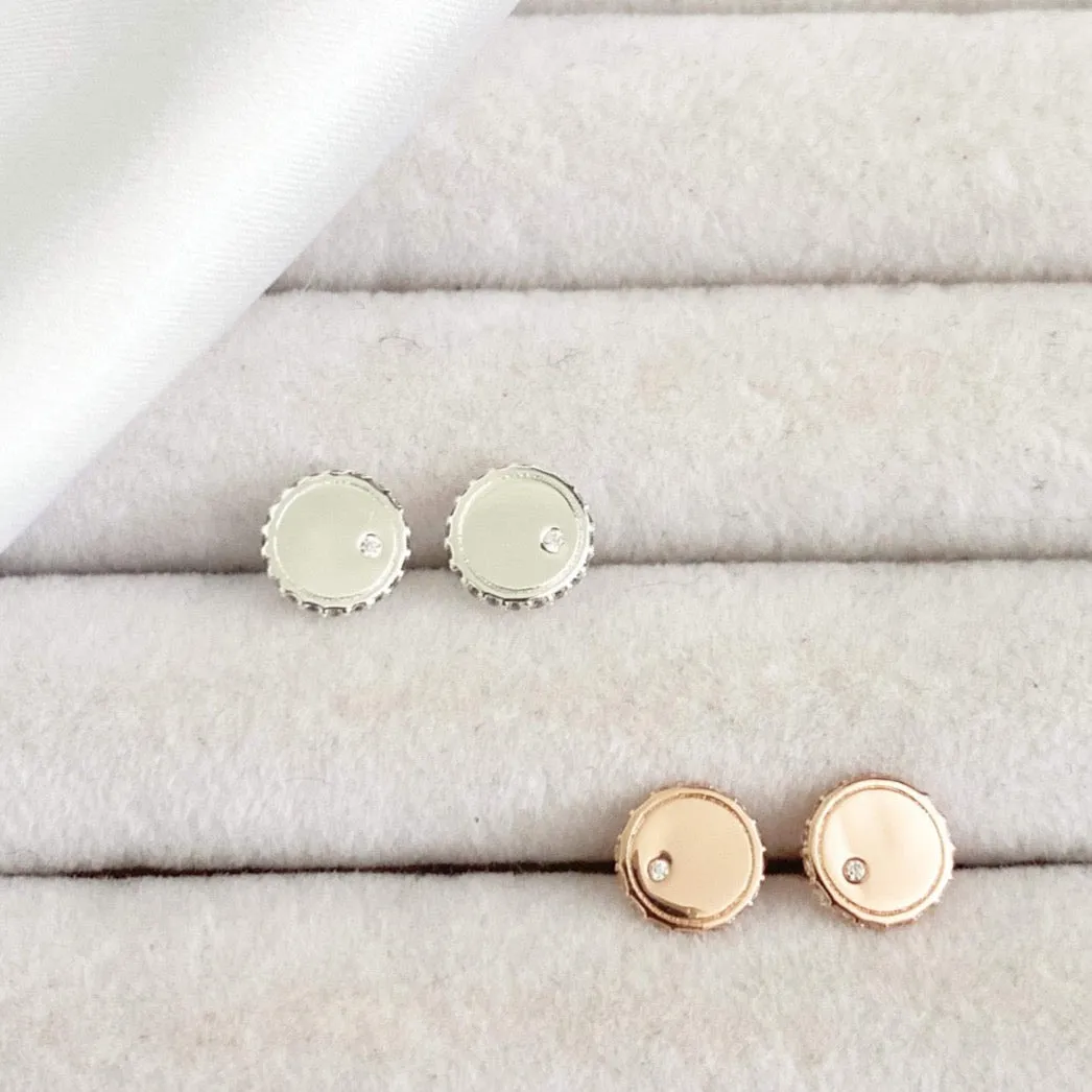 Diana Silver Stud Earrings