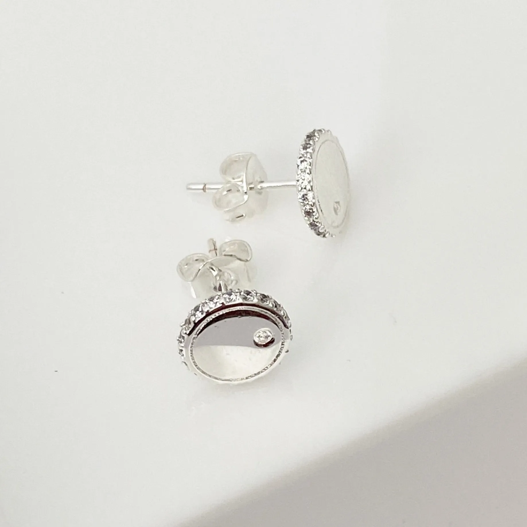 Diana Silver Stud Earrings