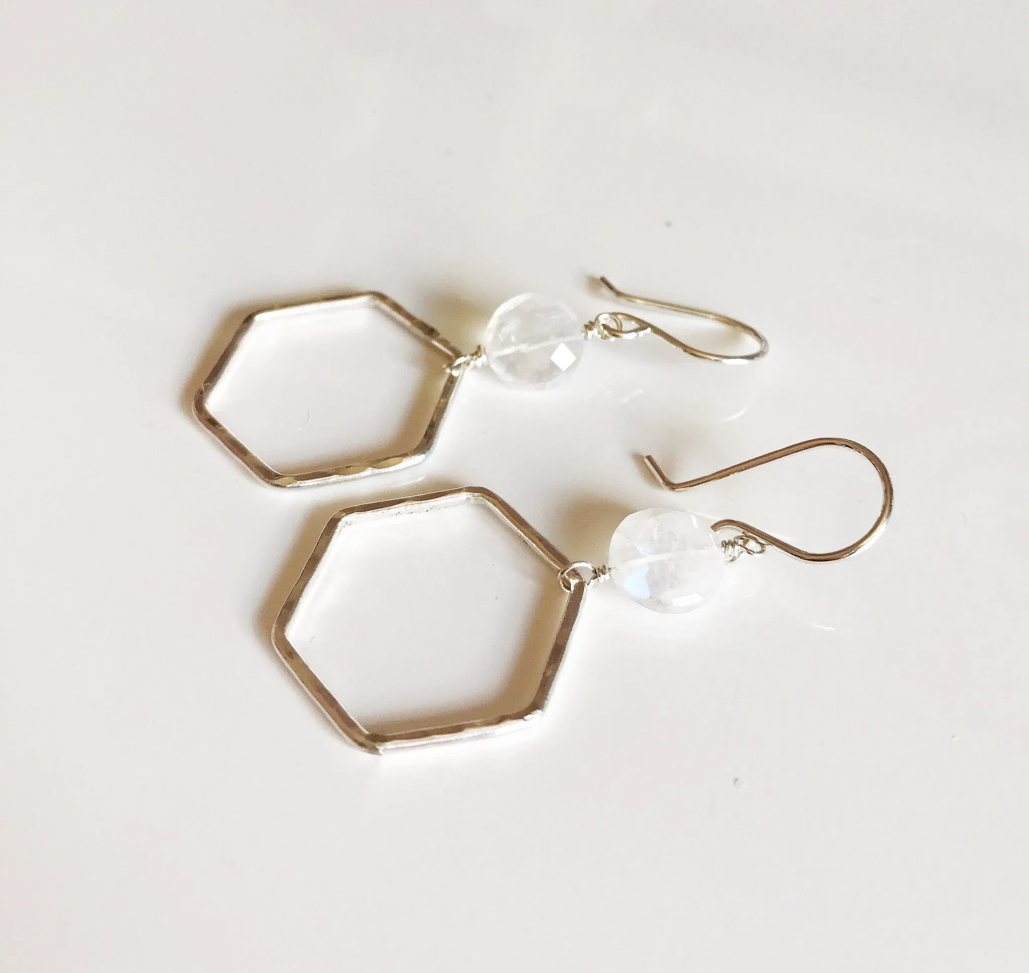 Earrings Cecille - moonstone (E375)