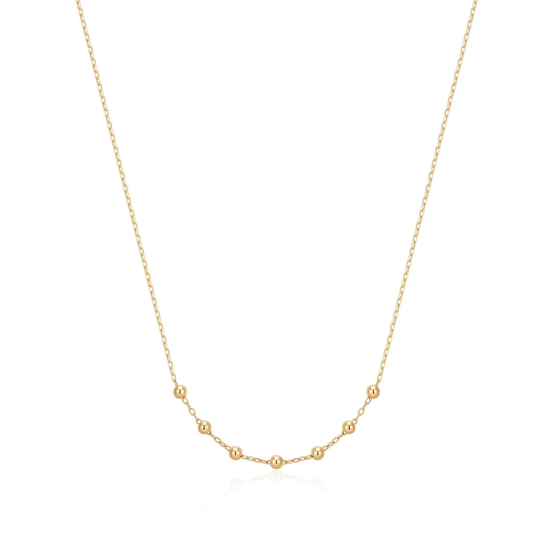 ERICA | 14kt Gold Beaded Necklace