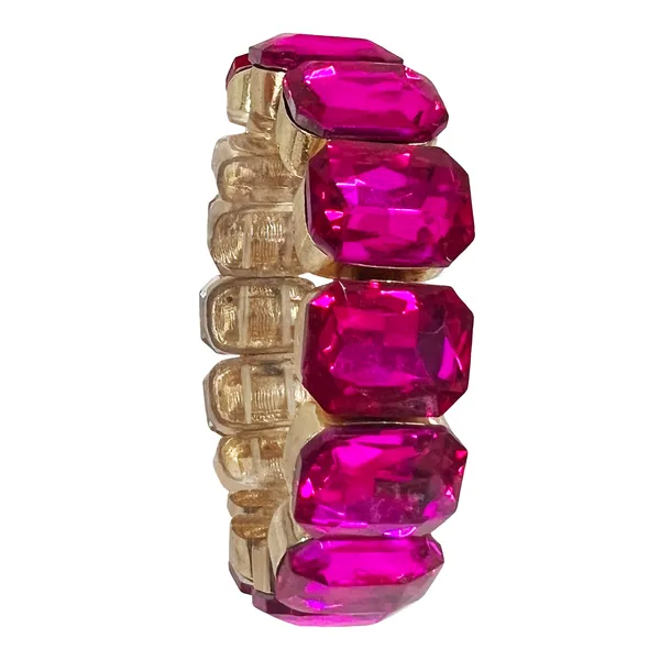 Fuchsia Crystal Stretch Bracelet