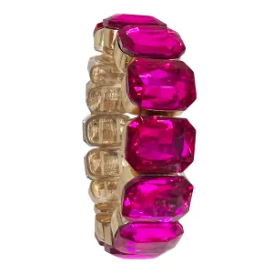 Fuchsia Crystal Stretch Bracelet