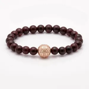 Garnet Rose Gold Bracelet