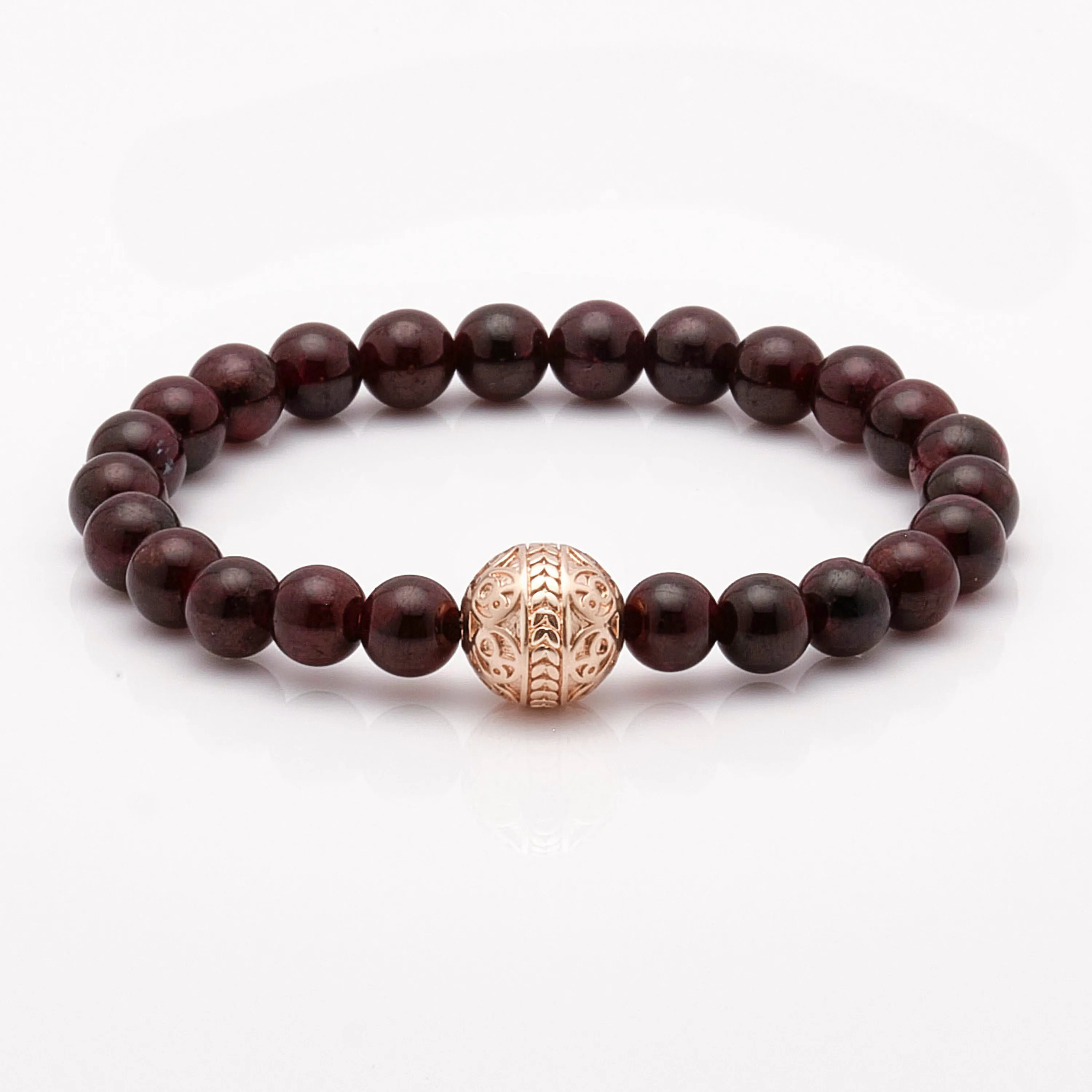 Garnet Rose Gold Bracelet