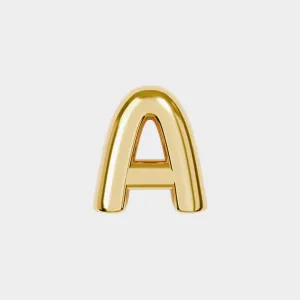 Gold Bubble Letter Charms