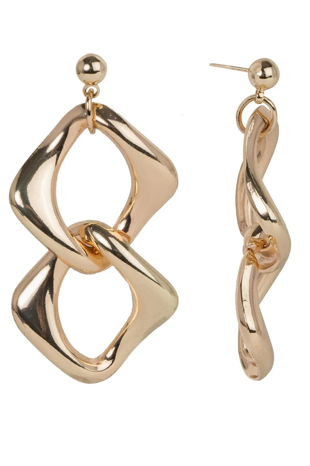 Gold Chain Infinity Necklace and Earring Gift Box