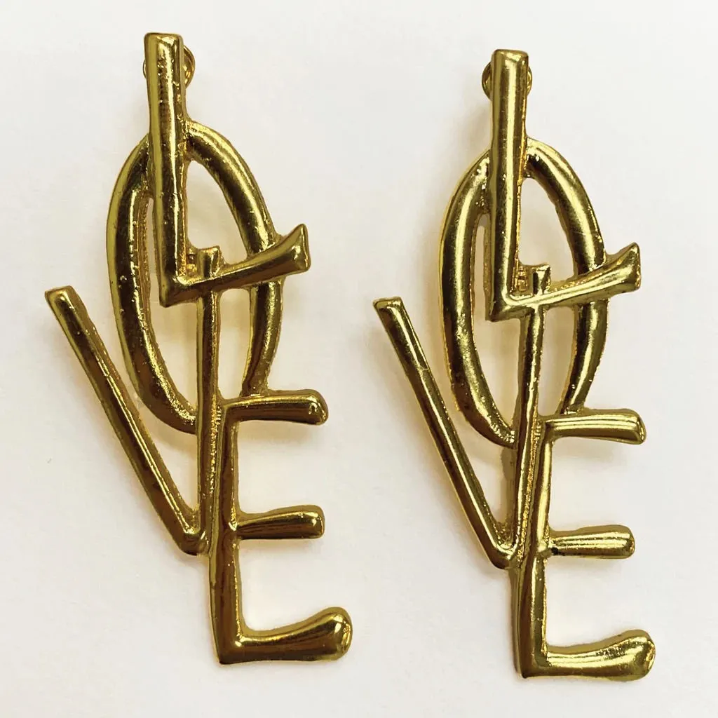 Gold Love Earrings