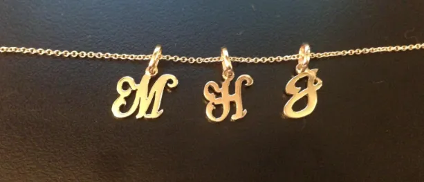 Gold or Diamond Letter or Number Charm (Customizable)