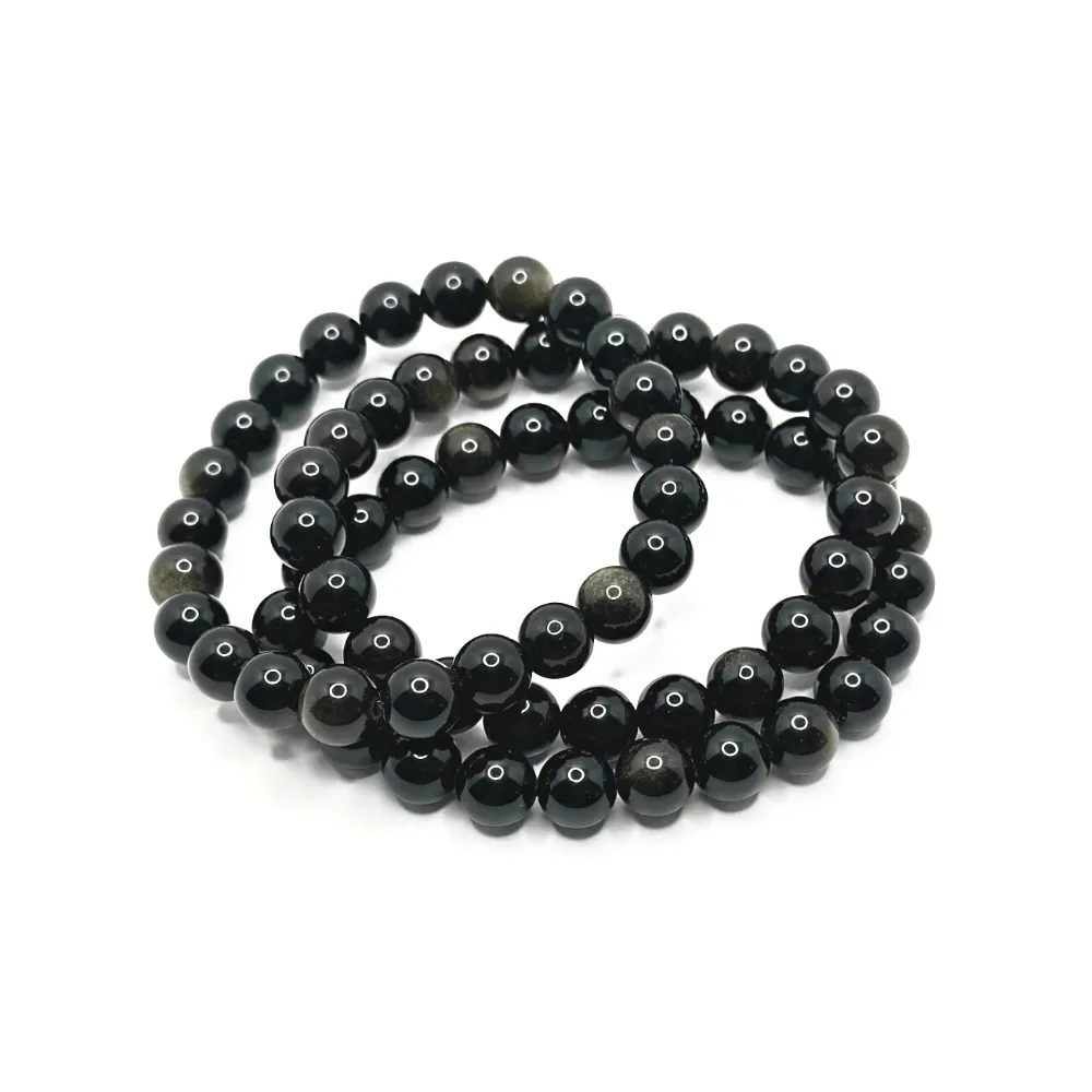 Gold Sheen Obsidian Crystal Bracelet - Grounding | Concentration | Communication