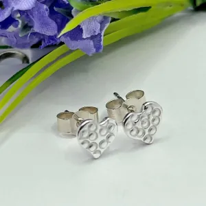 Heart Studs - Sterling Silver