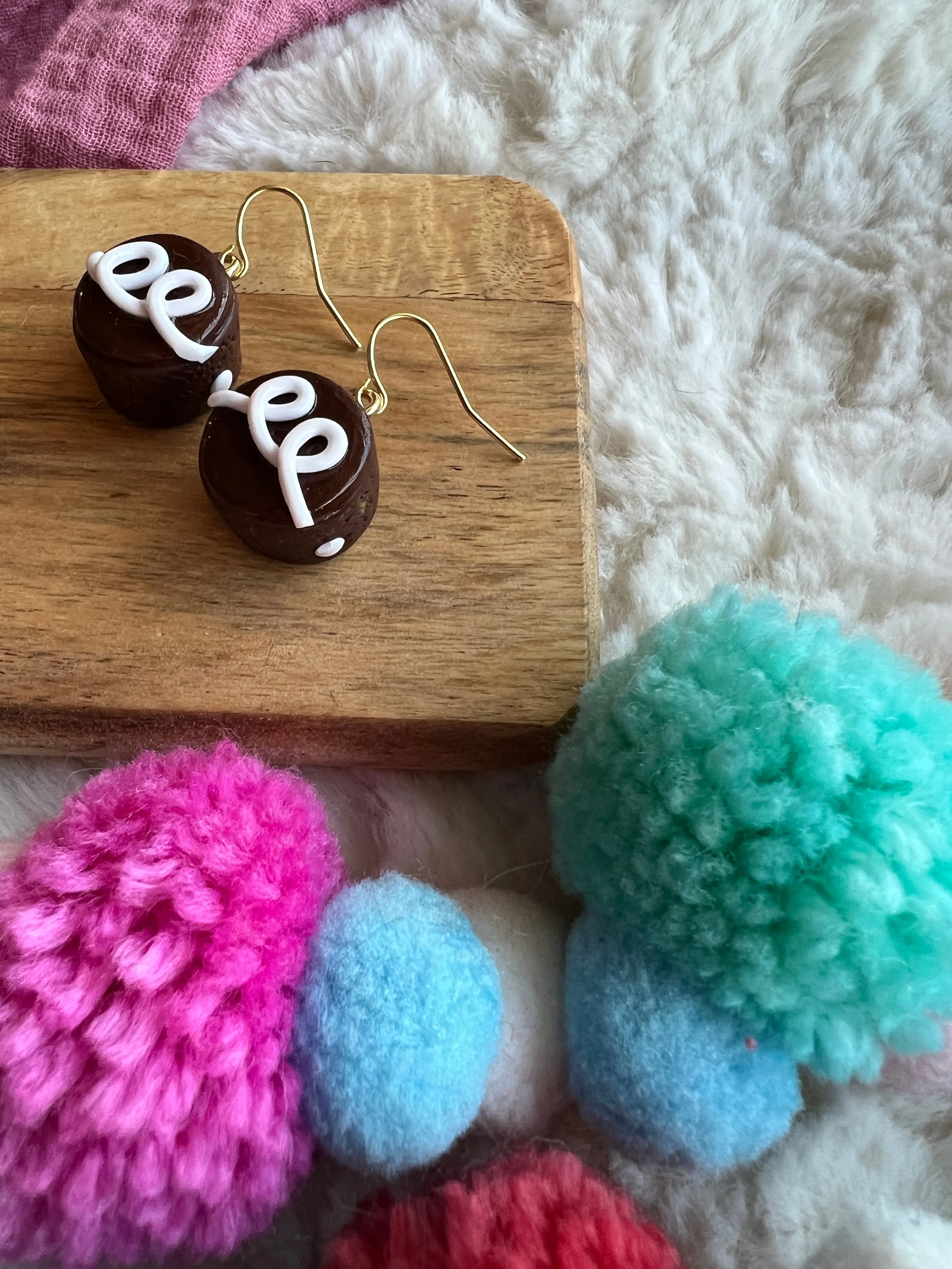 Heidi Hostess Cupcakes - Clay Earrings